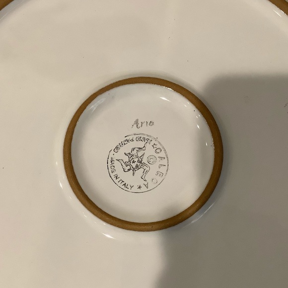 Beautiful Hand Painted Italian Caleca Platter 🍑 - Picture 6 of 7